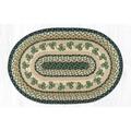 Capitol Importing Co Area Rugs, 20 X 30 In. Jute Oval Irish Shamrock Patch 65-116IS